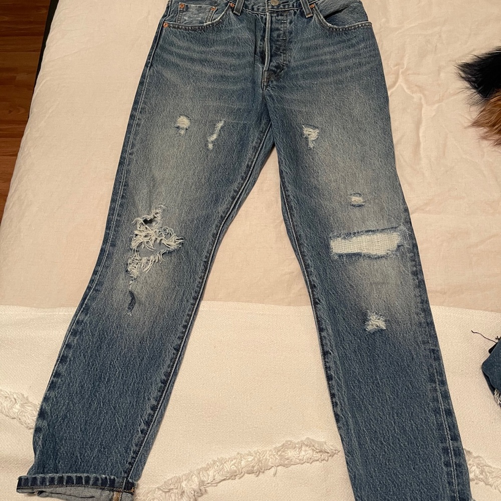 Levis 501 wedgie jeans